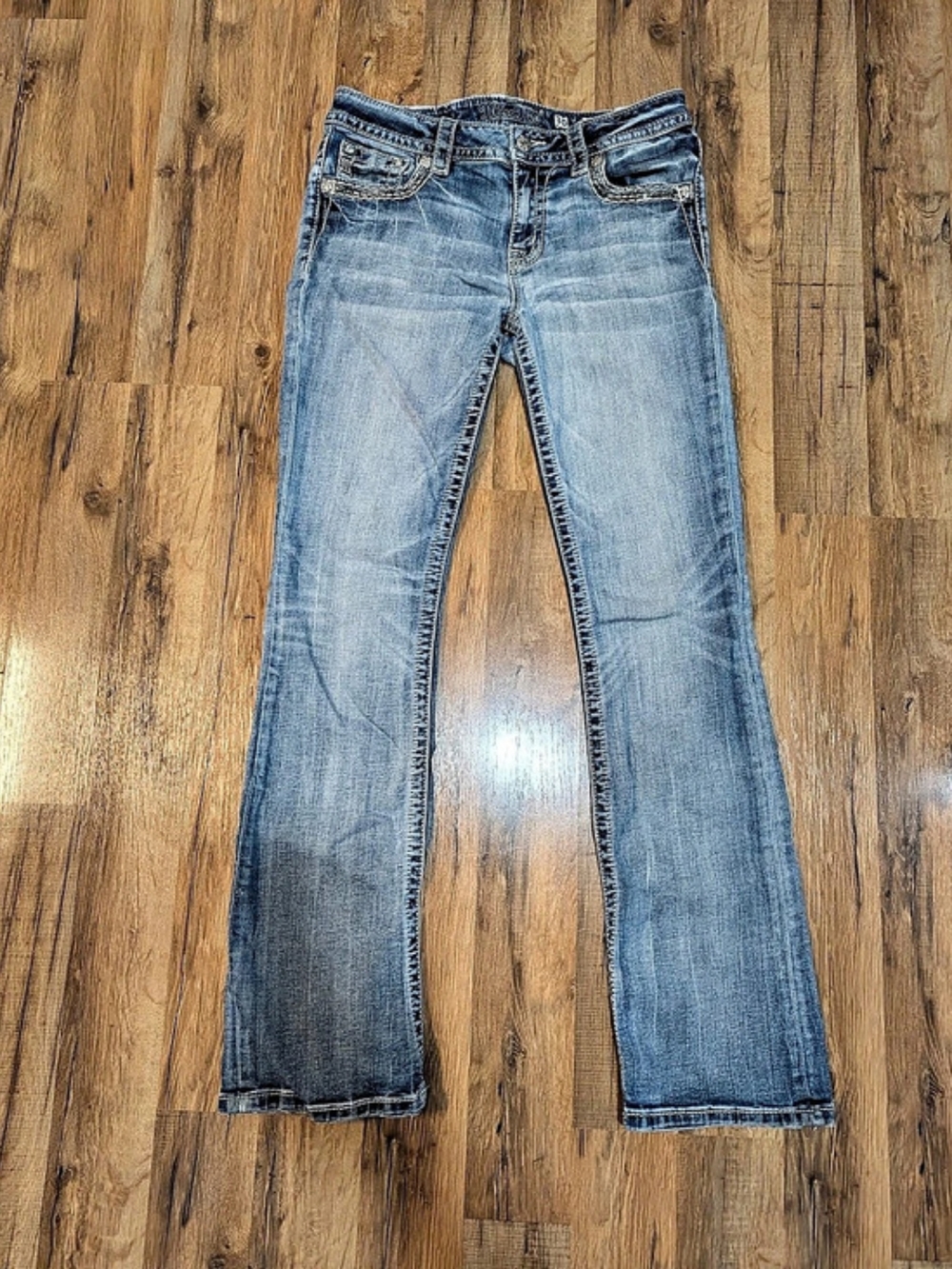 Miss Me M3292B Boot Cut Jeans in Blue Waist 30